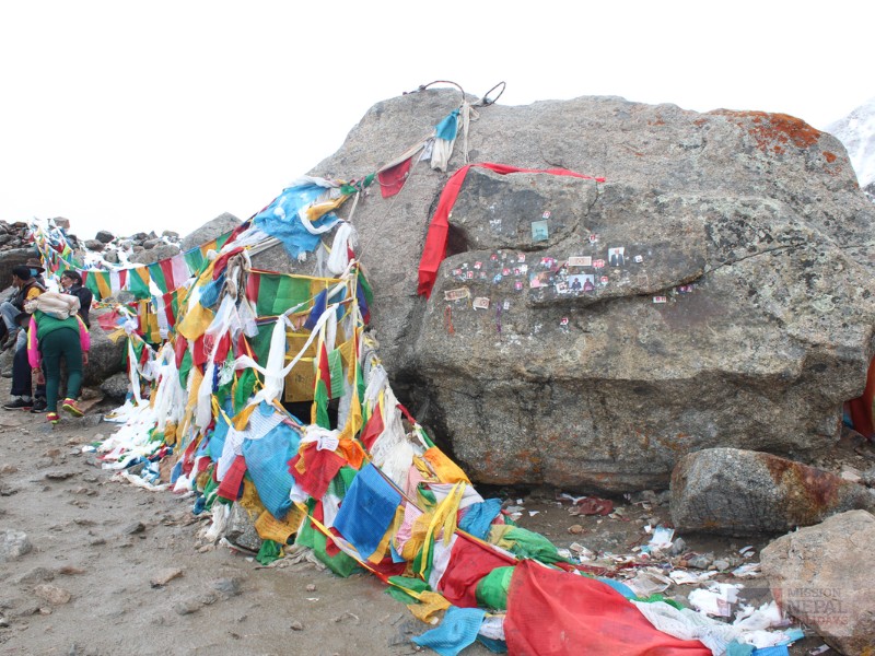 Pilgrims crossing Dolma La Pass on Kailash Kora