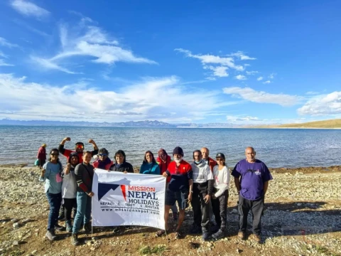 Mansarovar Lake with views of Kailash Parvat